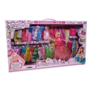 Muñeca con Vestidos y Complementos