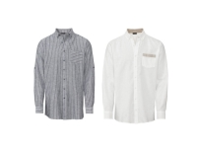 Lidl  Camisa de lino con bolsillo hombre