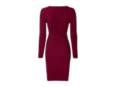 Lidl  Vestido de punto de canalé rojo para mujer