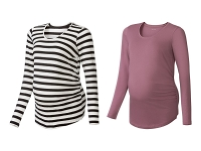 Lidl  Camiseta de manga larga con cuello redondo premamá