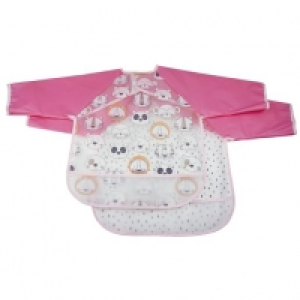 Olmitos - Set de 2 Baberos Manga Larga Zoo Rosa 8.99 €