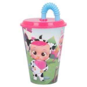 Bebés llorones - Vaso con tapa y pajita 430 ml