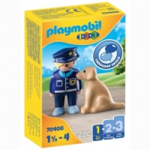 Toysrus  Playmobil - 1.2.3 Policía con Perro