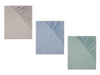 Lidl  Sabana bajera ajustable de chambray 90-100 x 200 cm