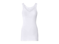Lidl  Camiseta interior blanca con encaje para mujer