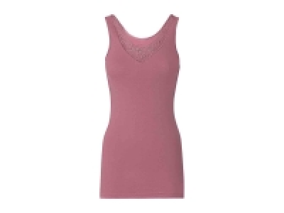 Camiseta interior rosa con encaje para mujer
