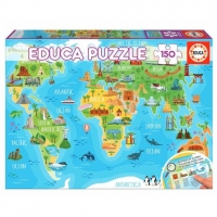 Toysrus  Educa Borrás - Puzzle Mapamundi 150 Piezas (varios modelos)