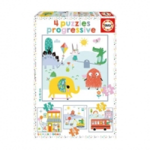 Educa Borrás - Lemon Ribbon - Pack 4 Puzzles Progresivos