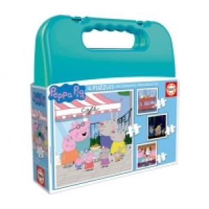 Educa Borrás - Peppa Pig - Maletín con 4 Puzzles Progresivos