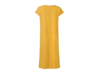 Lidl  Vestido de lino con cuello redondo amarillo
