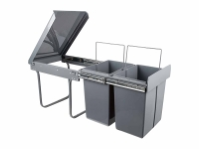 Cubo de basura extraíble con 2 compartimentos