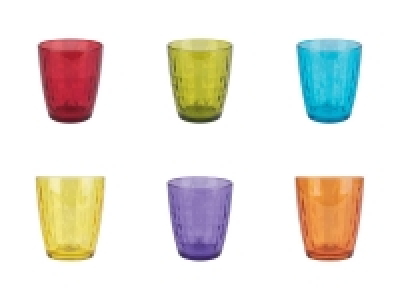 Lidl  Tognana vasos de cristal colores pack 6