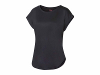 Lidl  Camiseta técnica con bajo redondeado negro para mujer