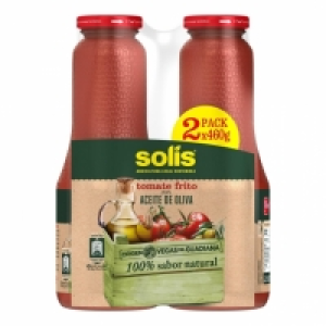 Tomate frito con aceite de oliva Solís pack de 2 tarros de 4