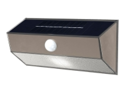 Aplique solar LED rectangular de pared