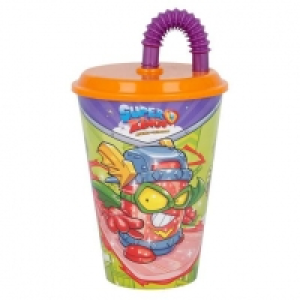 Toysrus  SuperZings - Vaso con tapa y pajita 430 ml