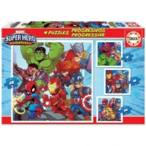 Toysrus  Educa Borrás - Marvel Super Hero Adventure - Pack 4 Puzzles 