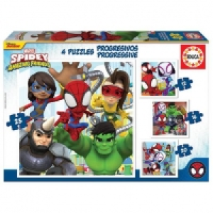 Educa Borrás - Spidey y sus sorprendentes amigos - Pack 4 pu