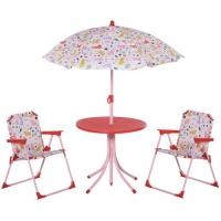 Toysrus  Outsunny - Set Mesa + 2 sillas + sombrilla diseño Animales