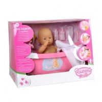 Toysrus  Qweenie Dolls - Muñeco Bebé con Bañera Rosa