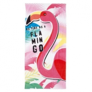 Toysrus  Toalla de Algodón Flamingo 160 x 80 cm