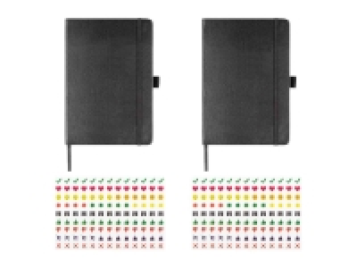 Lidl  Pack 2 Libretas negras A6 en blanco