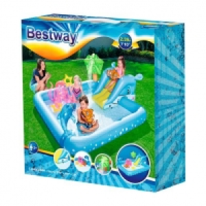 Bestway - Piscina Infantil Hinchable con Tobogán - Acuario F