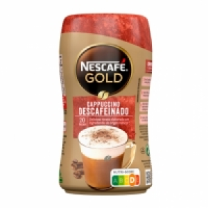 Café soluble cappuccino descafeinado Gold Nescafé 250 g.