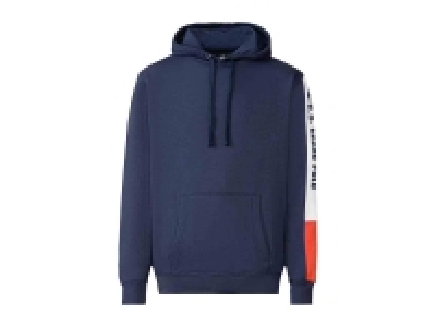 Lidl  Sudadera hombre azul con capucha y bolsillo frontal