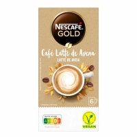 Carrefour  Café soluble latte avena en sobres Nescafé Gold pack de 6 un