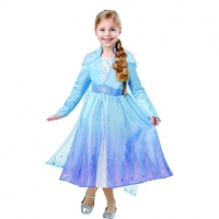 Toysrus  Frozen - Disfraz Infantil Elsa Travel Deluxe Frozen II 5-6 a