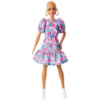 Toysrus  Barbie - Muñeca Fashionista - Alopécica con vestidos de flor
