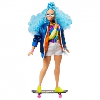 Toysrus  Barbie - Muñeca Extra - Pelo azul rizado