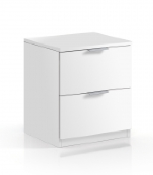 MESITA 2 CAJONES 45X38X34 CM BLANCA