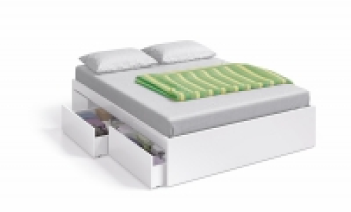 Bricoking  CAMA 150 CON 4 CAJONES 37X156X196 CM BLANCO ARTICK