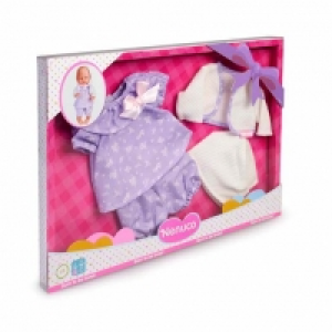 Toysrus  Nenuco - Ropita de Paseo 4 piezas Lila 35 cm