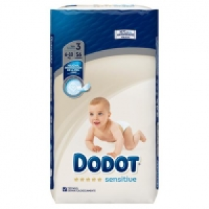 Toysrus  Dodot - Pañales Sensitive T3 (6-10 kg) 56 Unidades