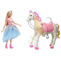 Toysrus  Barbie - Muñeca con Caballo Princess Adventure