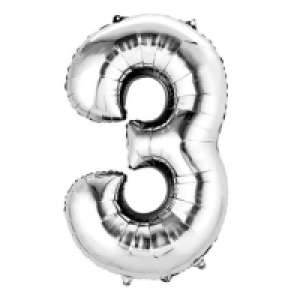 Globo Forma Número 3 Plateado 6.99 €