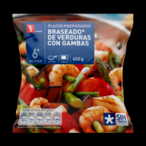 LaSirena  Braseado de verduras con gambas