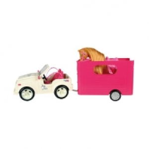 Toysrus  Qweenie Fashion - Jeep con Remolque y Caballo