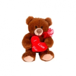 Peluche osito con corazón 18 cm (varios colores)