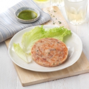 LaSirena  Fishburger de salmón, nata y cebollino