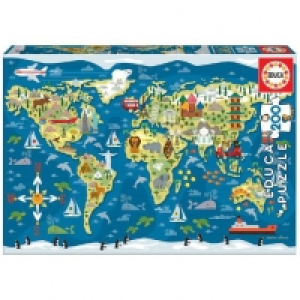 Toysrus  Educa Borrás - Mapamundi Sean Sims - Puzzle 200 piezas