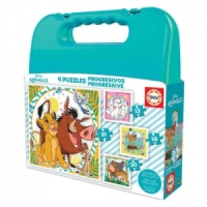 Toysrus  Educa Borrás - Disney - Maleta con 4 puzzles progresivos