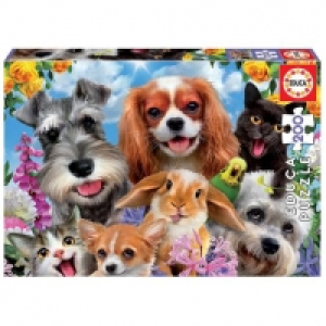 Educa Borrás - Selfie de mascotas - Puzzle 200 piezas