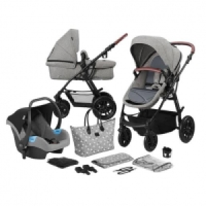 Carro de bebé trío Kinderkraft 3 en 1 Xmoov gris