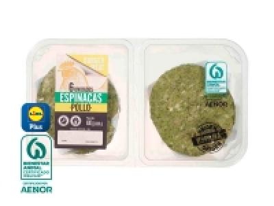 Burger de pollo con espinacas 2.99 €