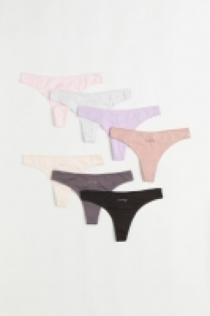 HM  Pack de 7 bragas Thong de algodón
