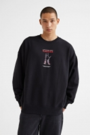 HM  Sudadera con motivo estampado Relaxed Fit